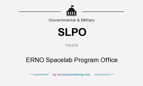 What does SLPO mean? It stands for ERNO Spacelab Program Office