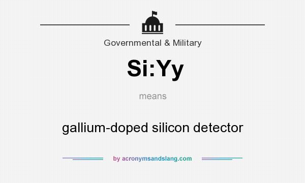 What does Si:Yy mean? It stands for gallium-doped silicon detector