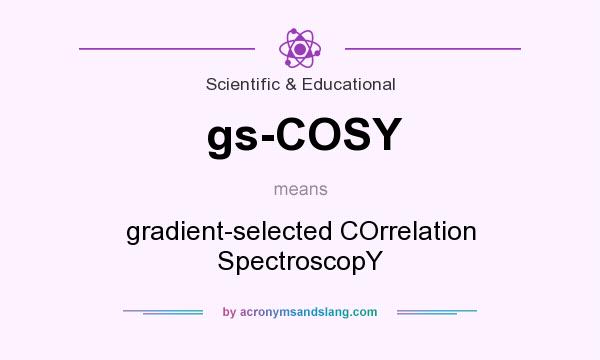What does gs-COSY mean? It stands for gradient-selected COrrelation SpectroscopY