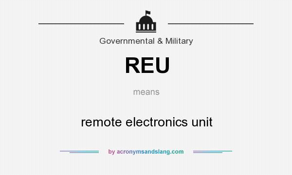 What does REU mean? It stands for remote electronics unit