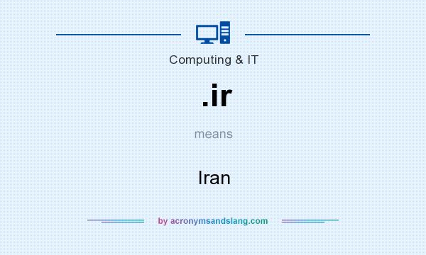 What does .ir mean? It stands for Iran