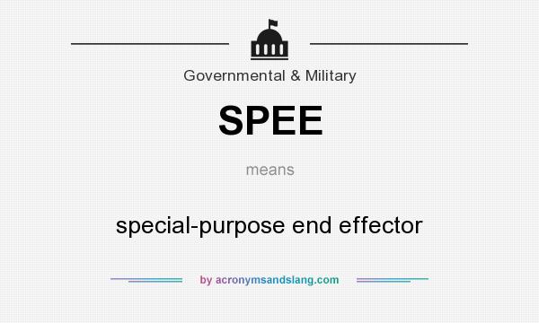 What does SPEE mean? It stands for special-purpose end effector