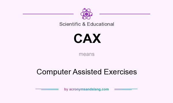What does CAX mean? It stands for Computer Assisted Exercises