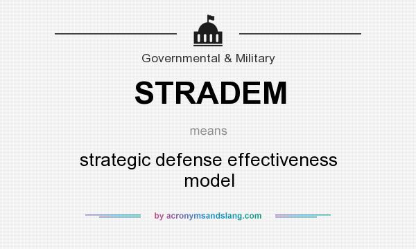 What does STRADEM mean? It stands for strategic defense effectiveness model