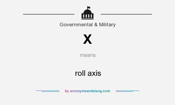 What does X mean? It stands for roll axis