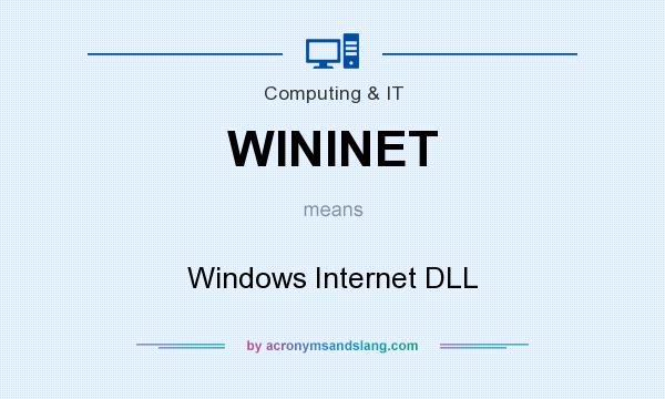 What does WININET mean? It stands for Windows Internet DLL