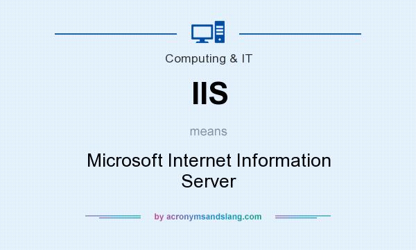 What does IIS mean? It stands for Microsoft Internet Information Server