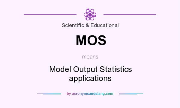 What does MOS mean? It stands for Model Output Statistics applications