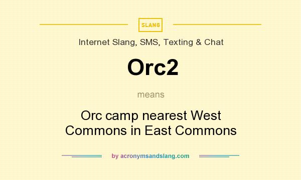 What does Orc2 mean? It stands for Orc camp nearest West Commons in East Commons