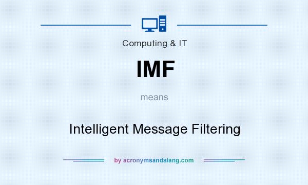 What does IMF mean? It stands for Intelligent Message Filtering