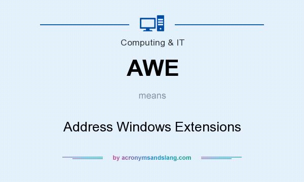 What does AWE mean? It stands for Address Windows Extensions