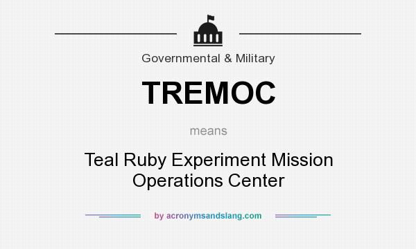 What does TREMOC mean? It stands for Teal Ruby Experiment Mission Operations Center