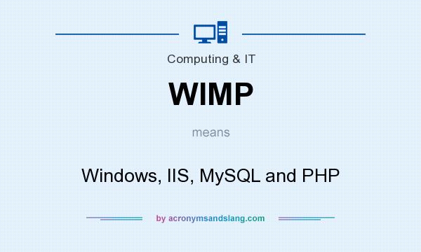 What does WIMP mean? It stands for Windows, IIS, MySQL and PHP