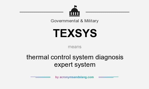What does TEXSYS mean? It stands for thermal control system diagnosis expert system
