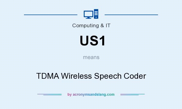 What does US1 mean? It stands for TDMA Wireless Speech Coder