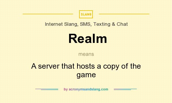 What does Realm mean? It stands for A server that hosts a copy of the game