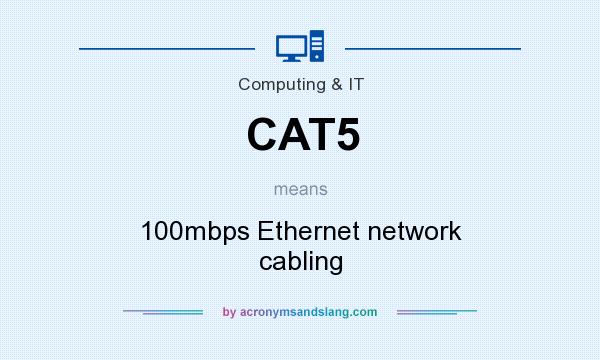 What does CAT5 mean? It stands for 100mbps Ethernet network cabling