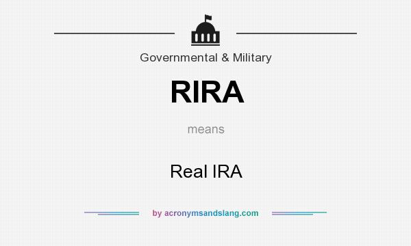 What does RIRA mean? It stands for Real IRA