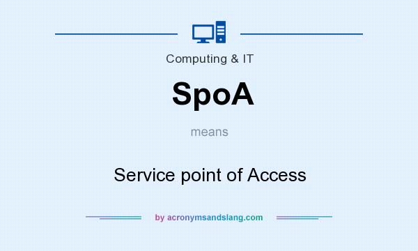 What does SpoA mean? It stands for Service point of Access