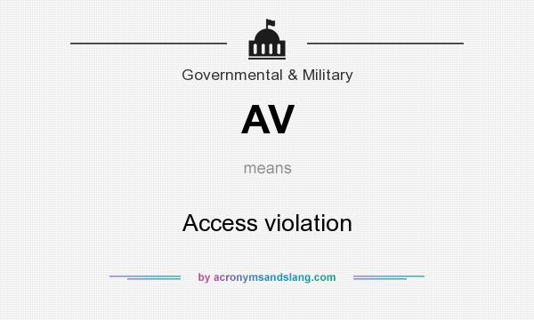 What does AV mean? It stands for Access violation