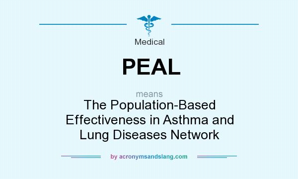 What does PEAL mean? It stands for The Population-Based Effectiveness in Asthma and Lung Diseases Network