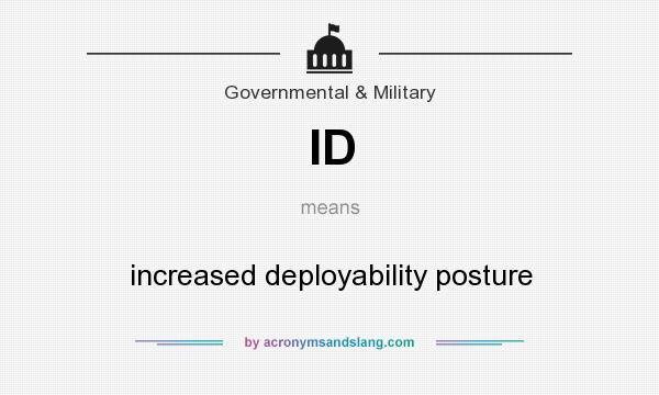 What does ID mean? It stands for increased deployability posture