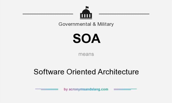 What does SOA mean? It stands for Software Oriented Architecture