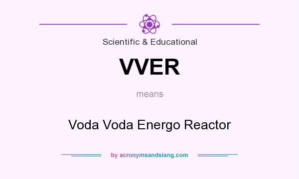 What does VVER mean? It stands for Voda Voda Energo Reactor