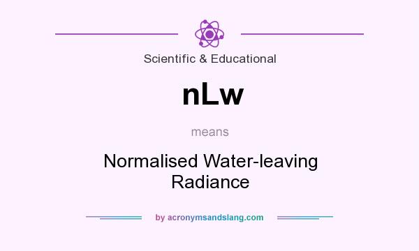 What does nLw mean? It stands for Normalised Water-leaving Radiance