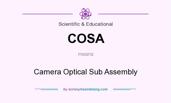 What does COSA mean? It stands for Camera Optical Sub Assembly
