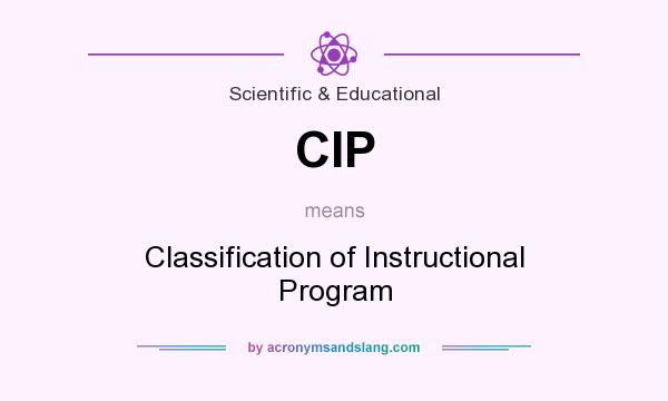 What does CIP mean? It stands for Classification of Instructional Program
