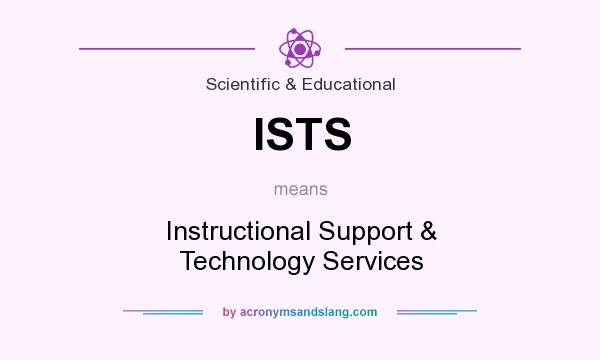 What does ISTS mean? It stands for Instructional Support & Technology Services