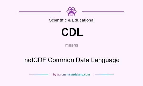 What does CDL mean? It stands for netCDF Common Data Language