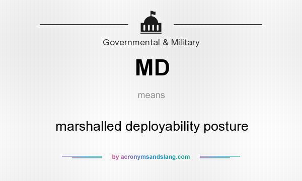 What does MD mean? It stands for marshalled deployability posture