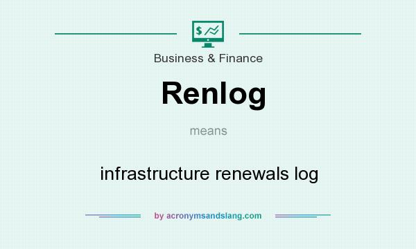 What does Renlog mean? It stands for infrastructure renewals log