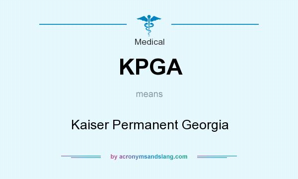 What does KPGA mean? It stands for Kaiser Permanent Georgia