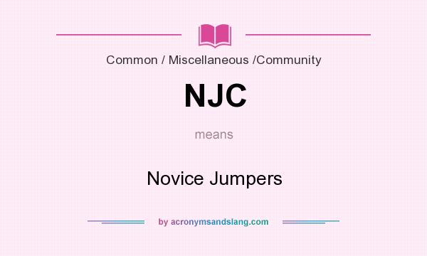 What does NJC mean? It stands for Novice Jumpers