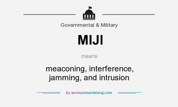 What does MIJI mean? It stands for meaconing, interference, jamming, and intrusion