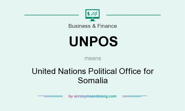 What does UNPOS mean? It stands for United Nations Political Office for Somalia