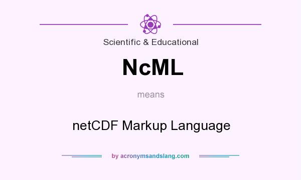 What does NcML mean? It stands for netCDF Markup Language