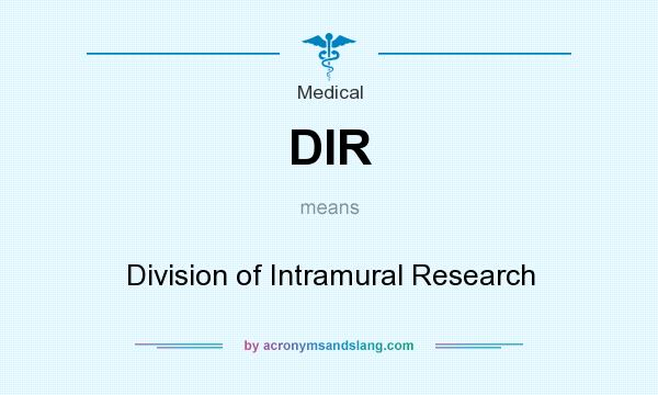 What does DIR mean? It stands for Division of Intramural Research