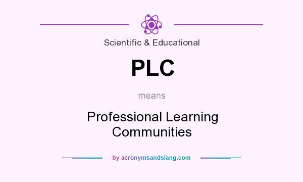 What does PLC mean? It stands for Professional Learning Communities