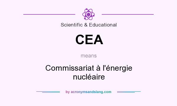 What does CEA mean? It stands for Commissariat à l`énergie nucléaire