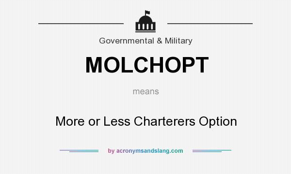 What does MOLCHOPT mean? It stands for More or Less Charterers Option
