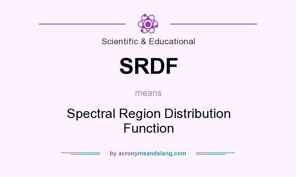 What does SRDF mean? It stands for Spectral Region Distribution Function