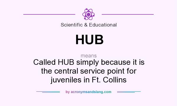 What does HUB mean? It stands for Called HUB simply because it is the central service point for juveniles in Ft. Collins