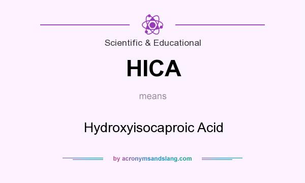 What does HICA mean? It stands for Hydroxyisocaproic Acid