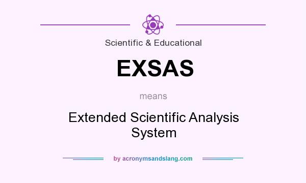 What does EXSAS mean? It stands for Extended Scientific Analysis System