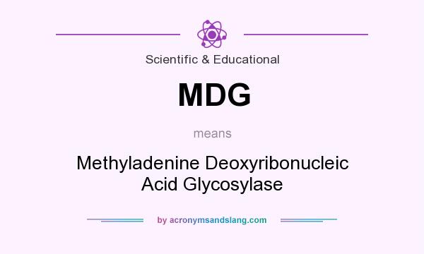 What does MDG mean? It stands for Methyladenine Deoxyribonucleic Acid Glycosylase