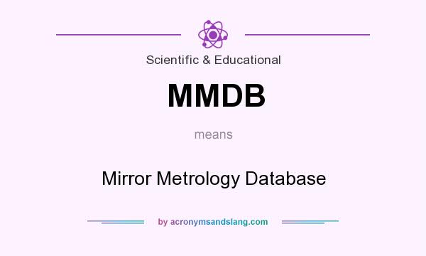What does MMDB mean? It stands for Mirror Metrology Database